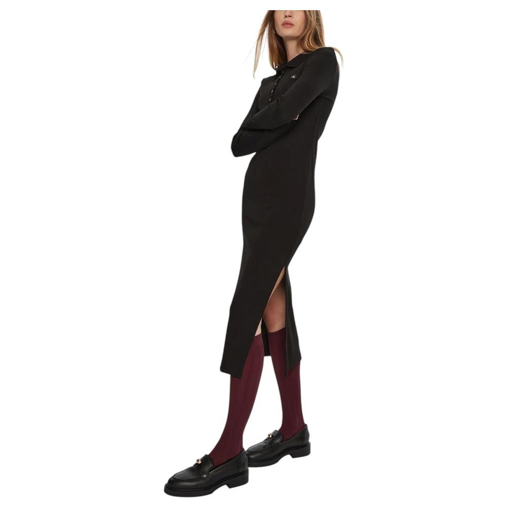 Calvin Klein Jeans Black Cotton Dress Calvin Klein Jeans Black