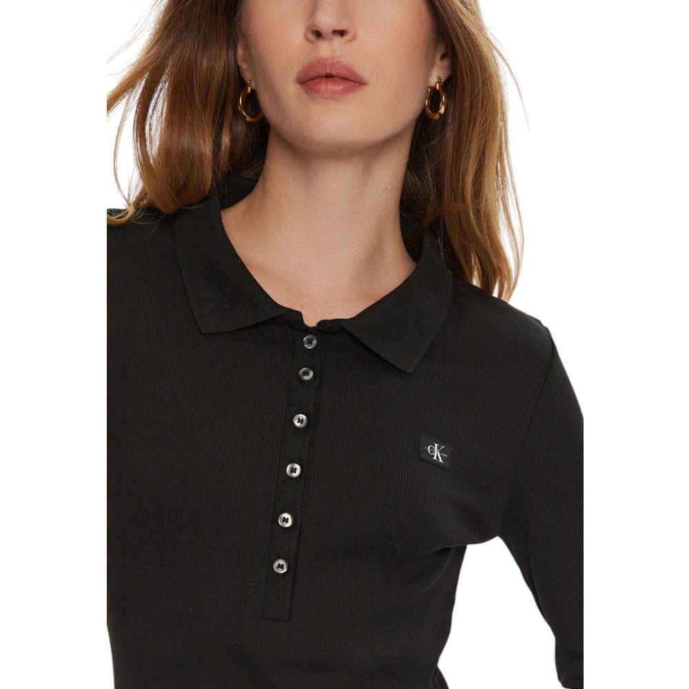 Calvin Klein Jeans Black Cotton Dress Calvin Klein Jeans Rosy Brown