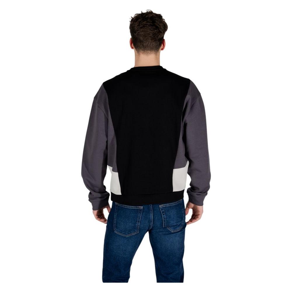 EA7 Emporio Armani Black Cotton Sweater