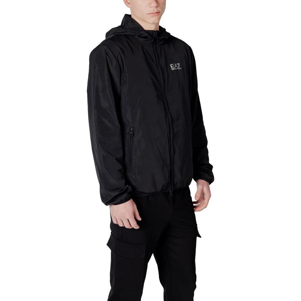 EA7 Emporio Armani Black Polyester Jacket