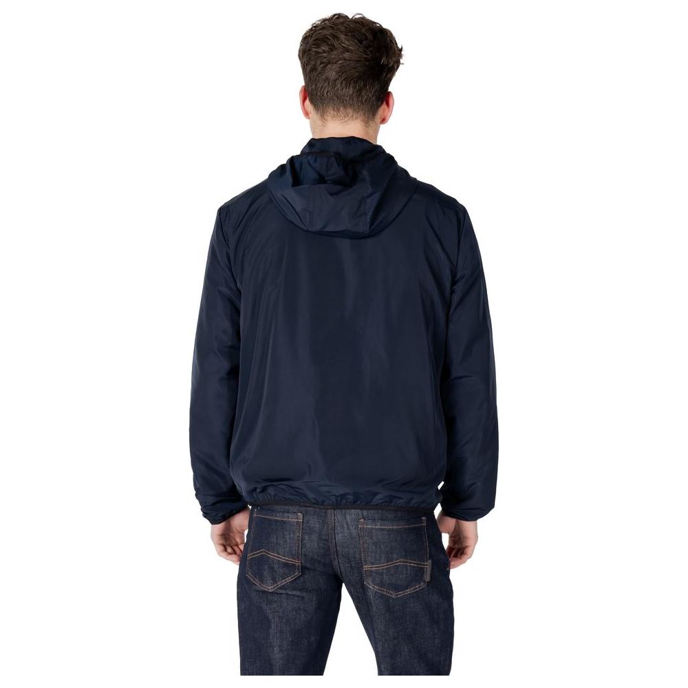 EA7 Emporio Armani Blue Polyester Jacket EA7 Emporio Armani Dark Slate Gray