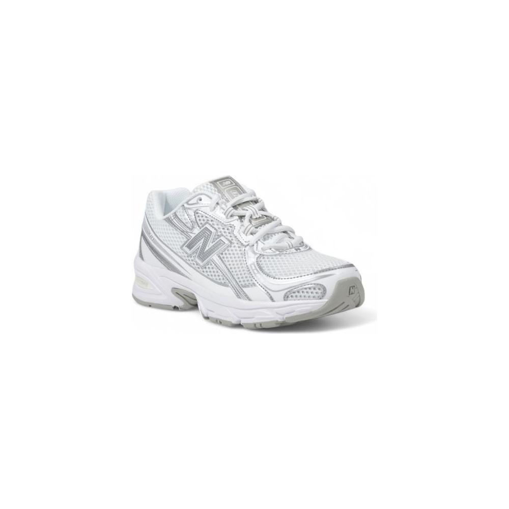 New Balance White Artificial Leather Sneaker
