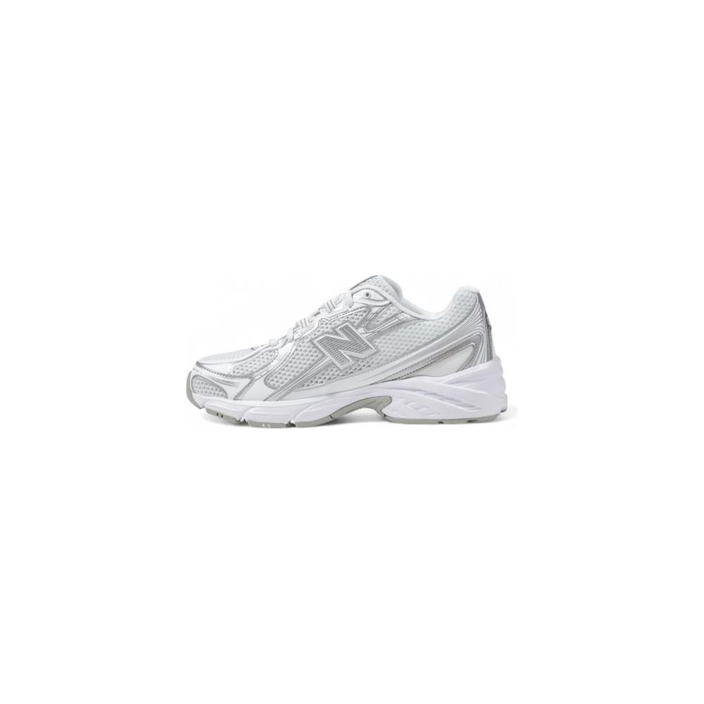 New Balance White Artificial Leather Sneaker