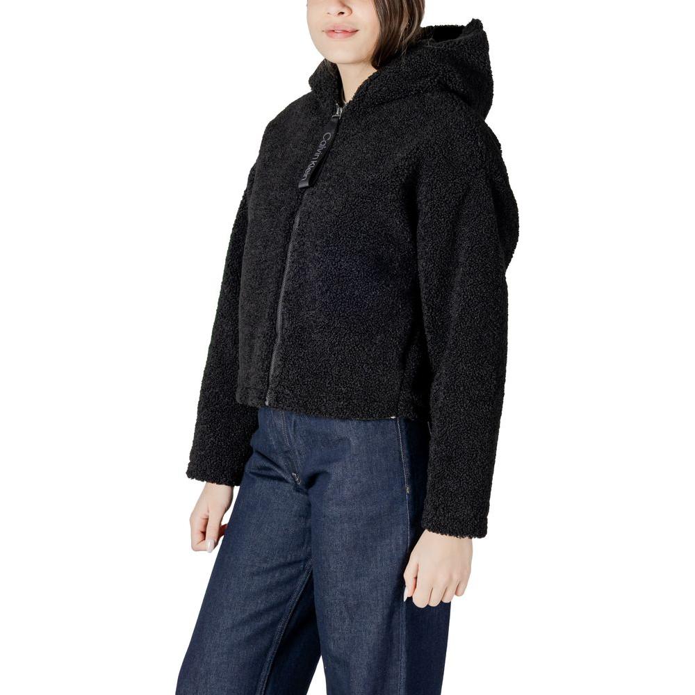 Calvin Klein Jeans Black Polyester Jackets & Coat Calvin Klein Jeans Dark Slate Gray