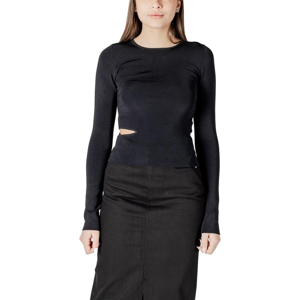 Calvin Klein Jeans Black Rayon Tops & T-Shirt Calvin Klein Jeans Dark Slate Gray