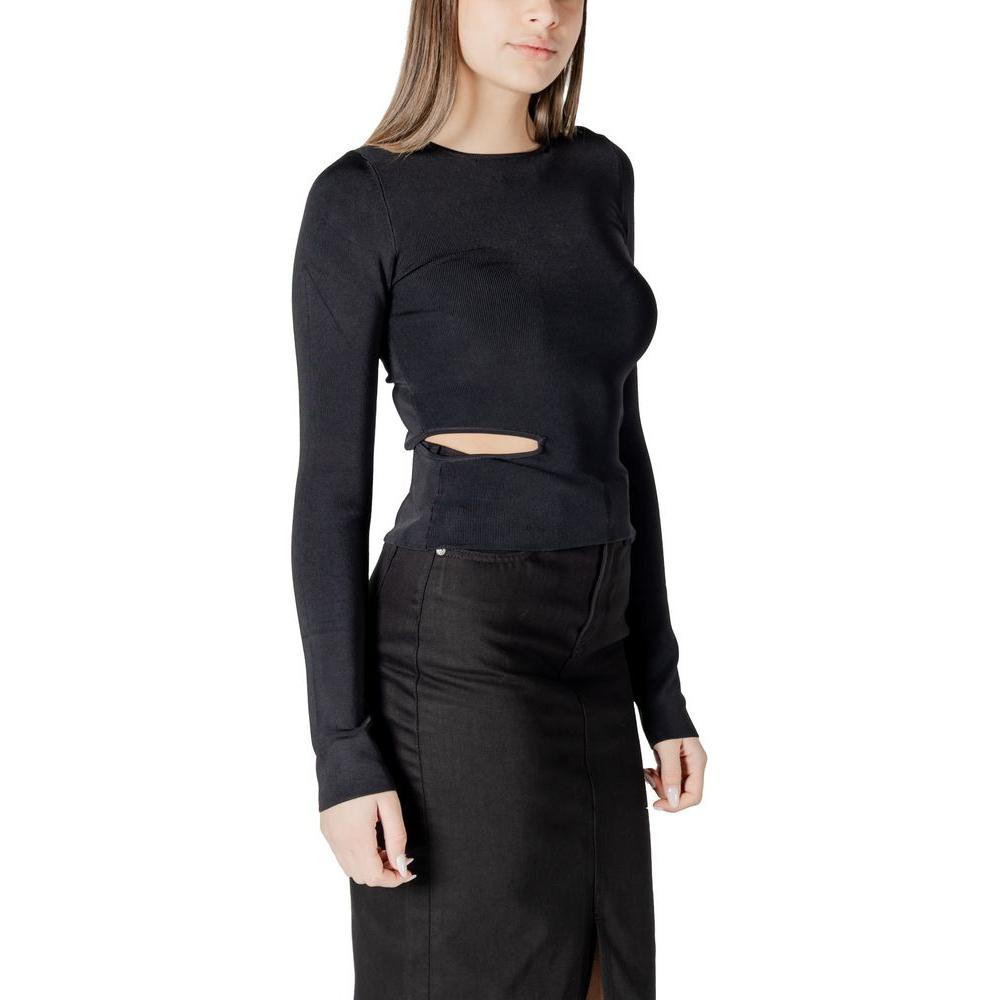 Calvin Klein Jeans Black Rayon Tops & T-Shirt Calvin Klein Jeans Black