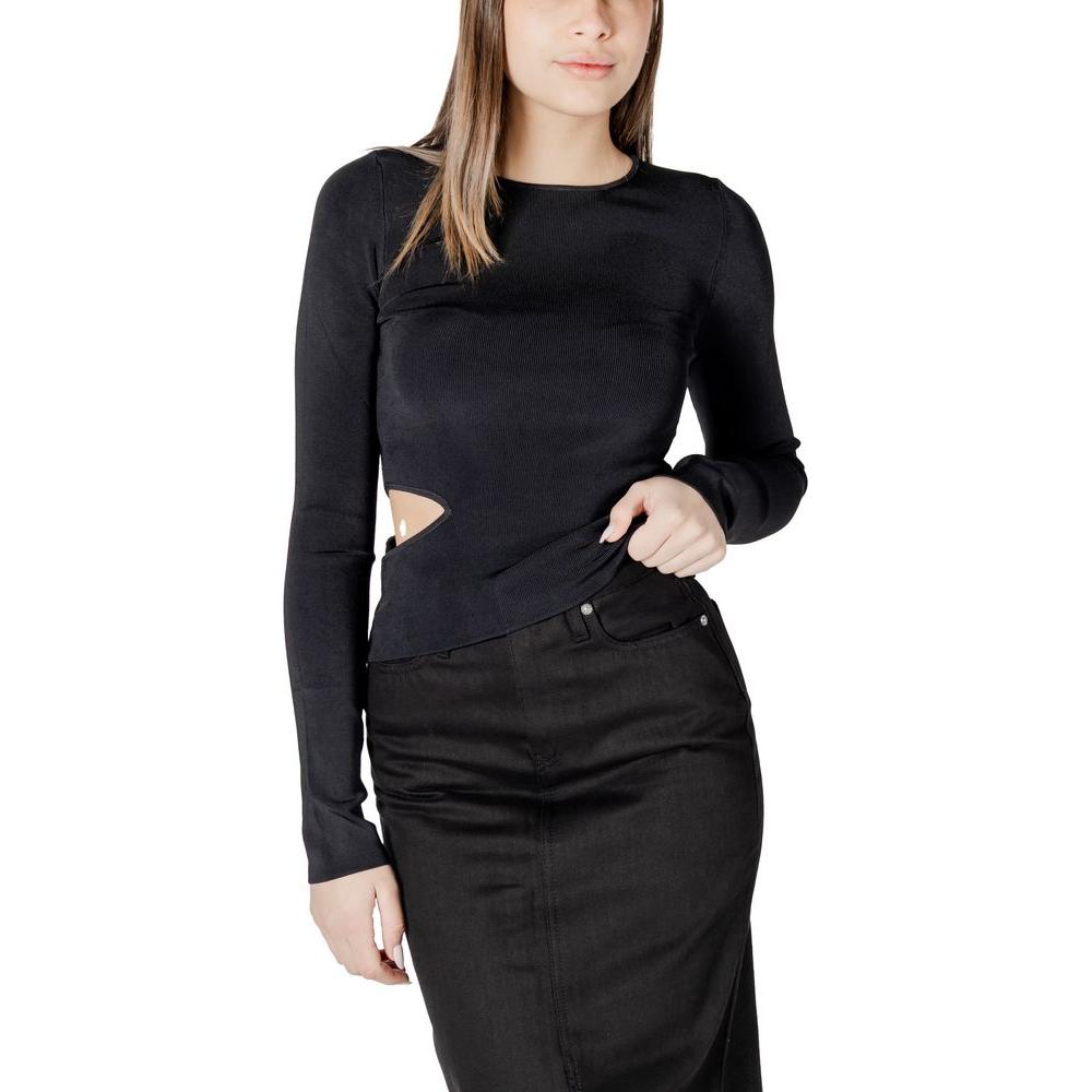 Calvin Klein Jeans Black Rayon Tops & T-Shirt Calvin Klein Jeans Black