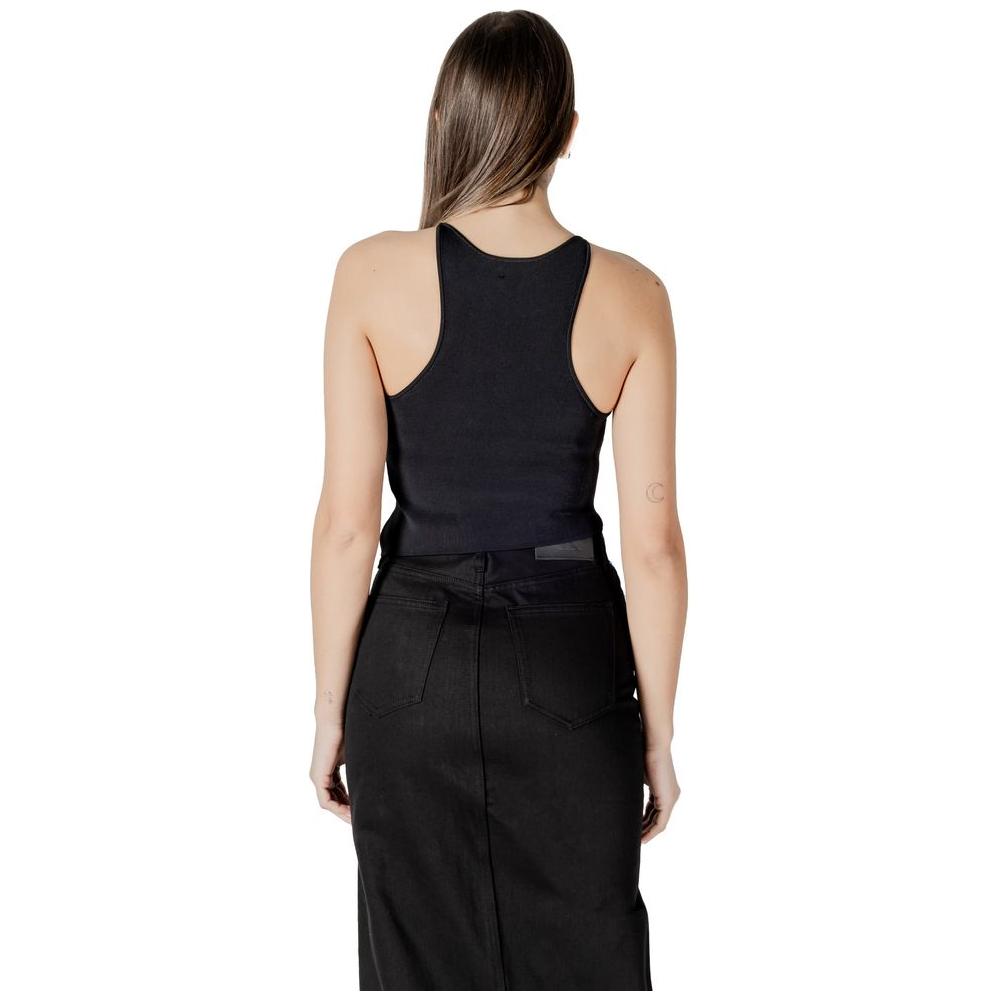 Calvin Klein Jeans Black Rayon Tops & T-Shirt Calvin Klein Jeans Black