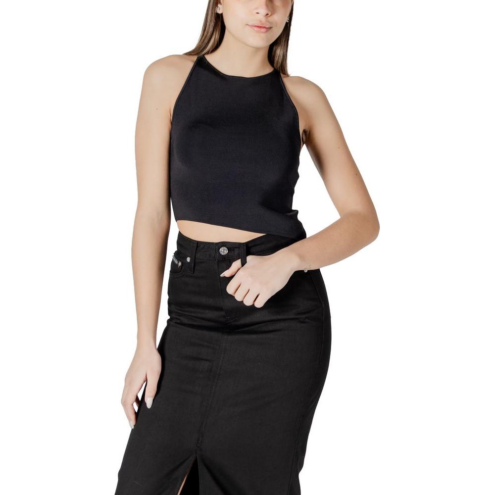 Calvin Klein Jeans Black Rayon Tops & T-Shirt Calvin Klein Jeans Black