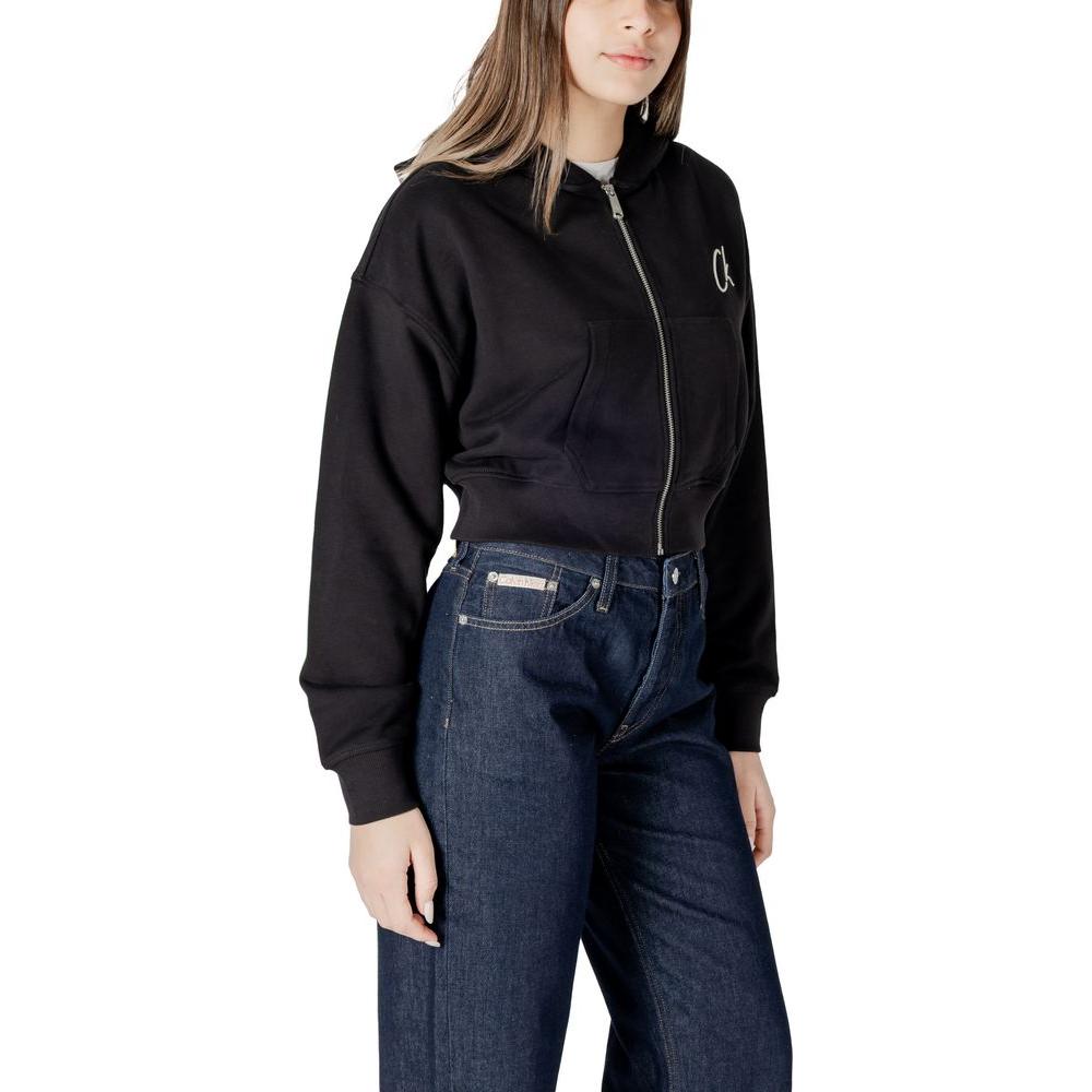 Calvin Klein Jeans Black Cotton Sweater Calvin Klein Jeans Dark Slate Gray