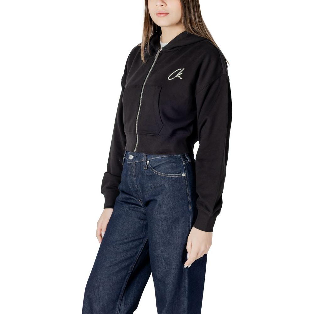 Calvin Klein Jeans Black Cotton Sweater Calvin Klein Jeans Dark Slate Gray