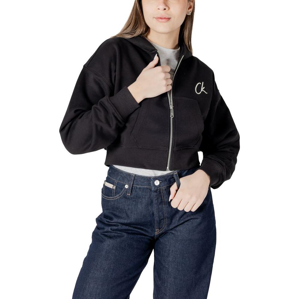 Calvin Klein Jeans Black Cotton Sweater Calvin Klein Jeans Dark Slate Gray