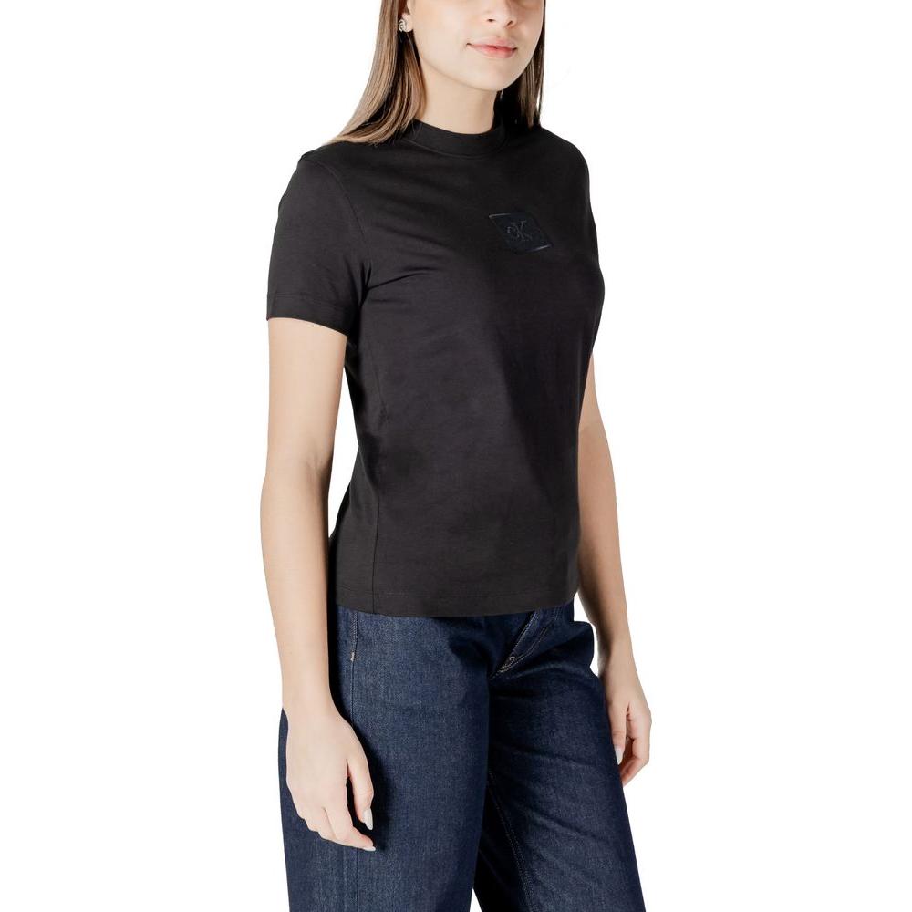 Calvin Klein Jeans Black Cotton Tops & T-Shirt Calvin Klein Jeans Dark Slate Gray