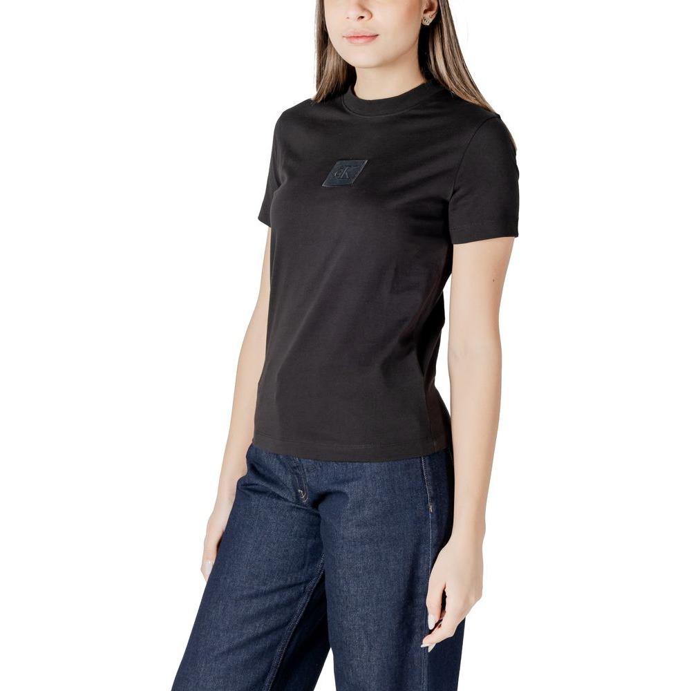 Calvin Klein Jeans Black Cotton Tops & T-Shirt Calvin Klein Jeans Dark Slate Gray
