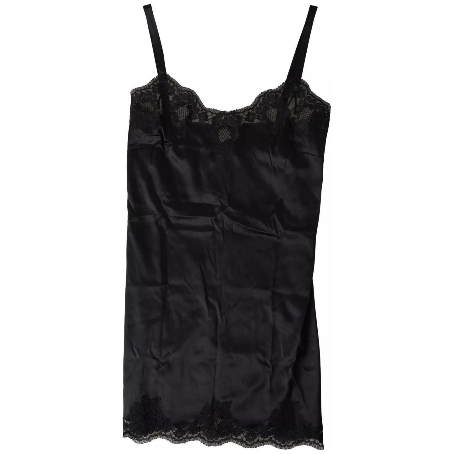 Dolce & Gabbana Sultry Black Silk Camisole Top Dolce & Gabbana Black