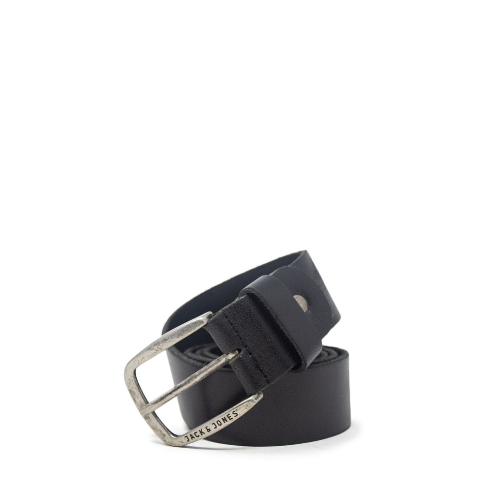 Jack Jones Black Leather Belt Jack Jones Dark Slate Gray