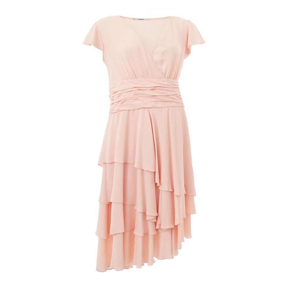 Lardini Elegant Pink Acetate Dress Lardini Peach Puff