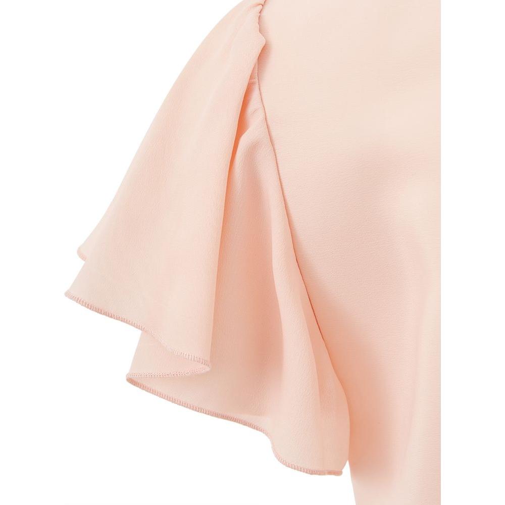 Lardini Elegant Pink Acetate Dress Lardini Peach Puff