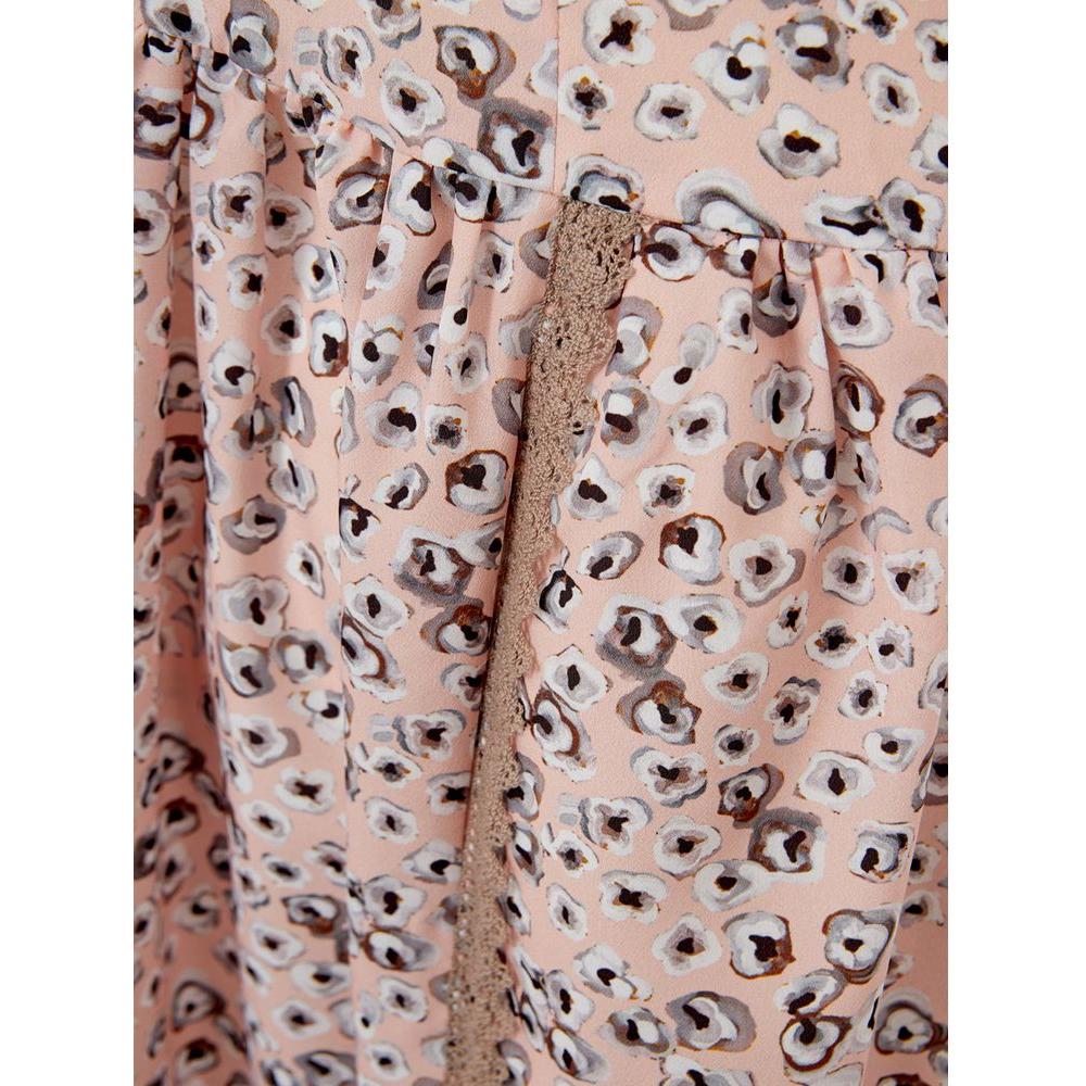 Lardini Elegant Pink Acetate Dress for Evening Elegance Lardini Dark Gray