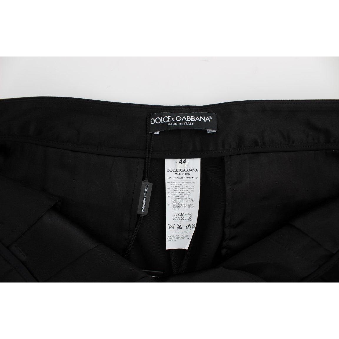 Dolce & Gabbana Elegant Black Torero Capri Pants Dolce & Gabbana Lavender
