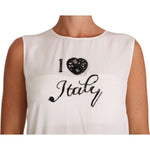 Dolce & Gabbana White Silk I LOVE ITALY Cami T-shirt TSH2352-46