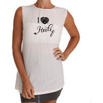 Dolce & Gabbana White Silk I LOVE ITALY Cami T-shirt TSH2352-46