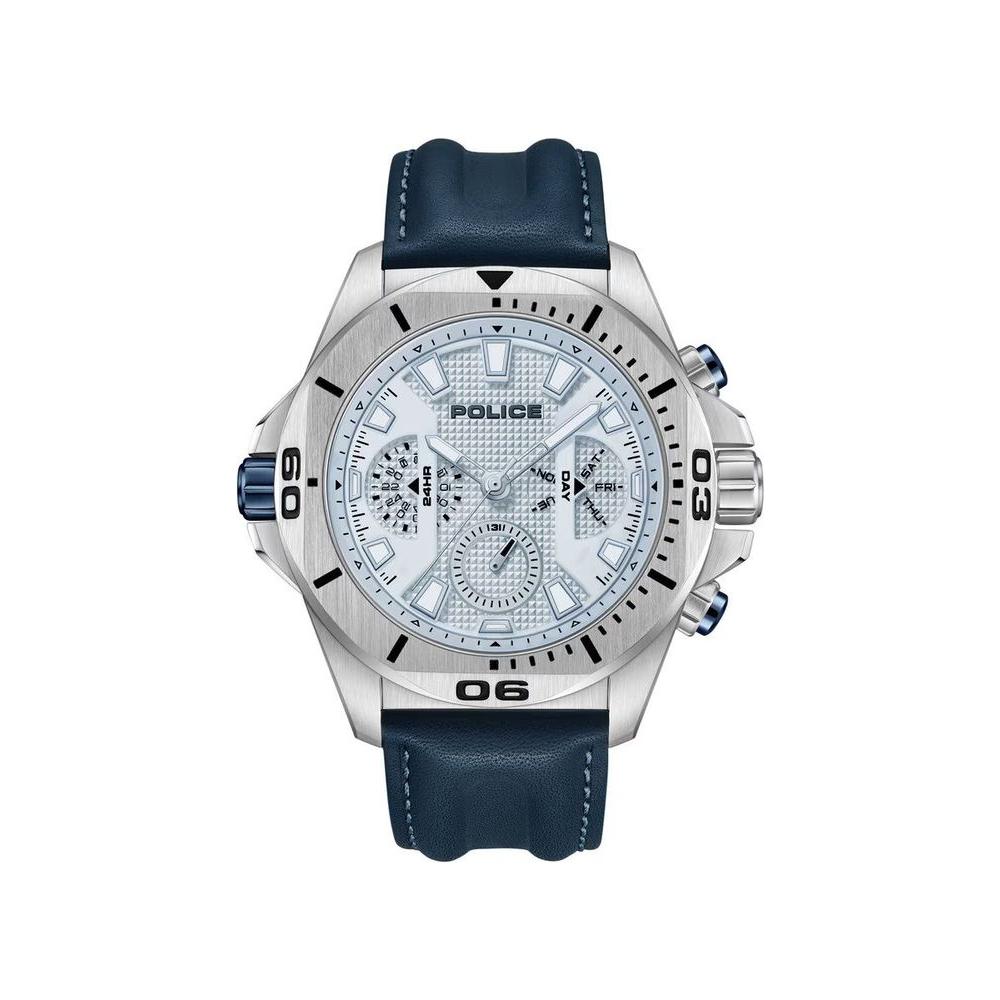 Police Blue Artificial Leather Watch