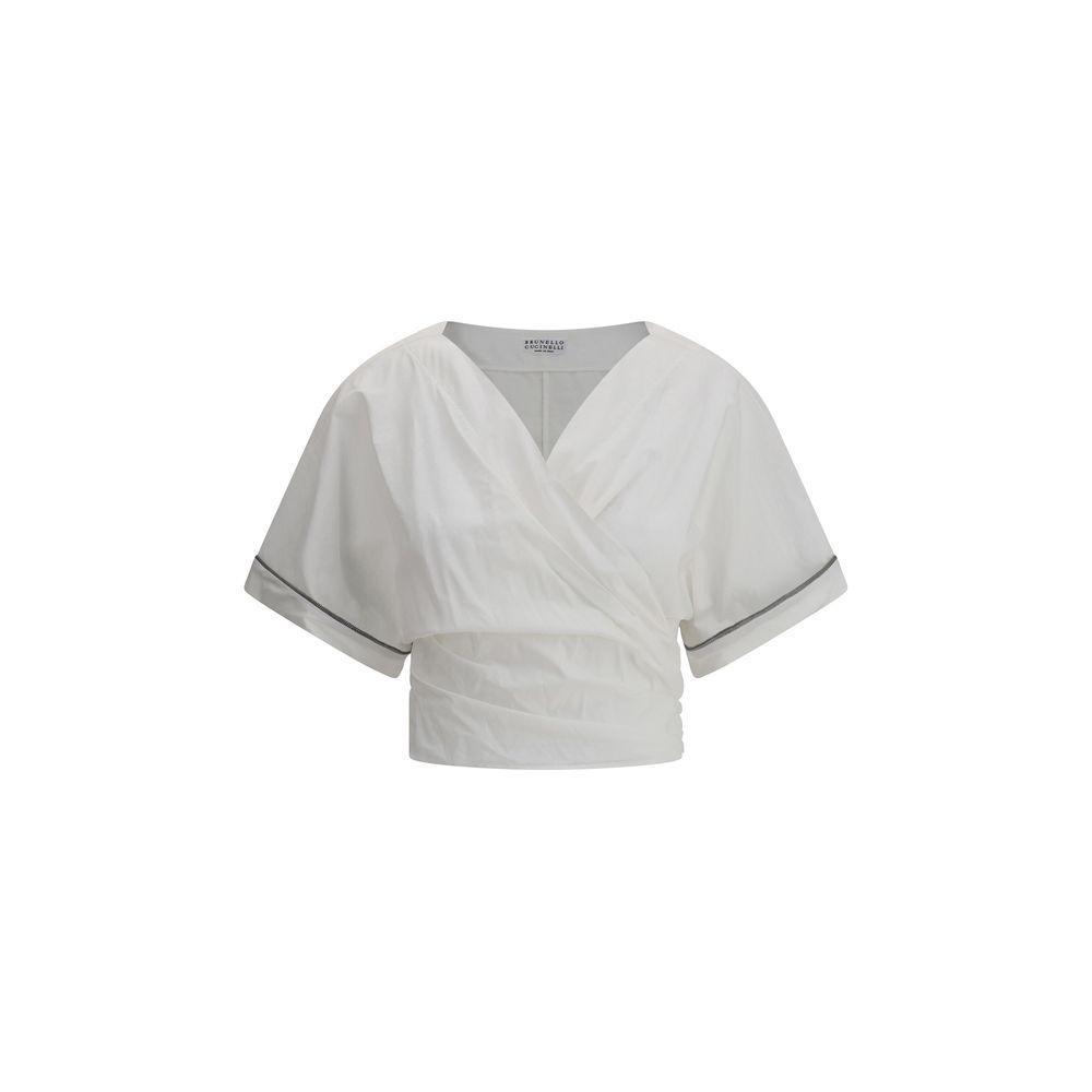 Brunello Cucinelli Buckle-knotted waist Blouse BR-M0F79FB206C600-XXS