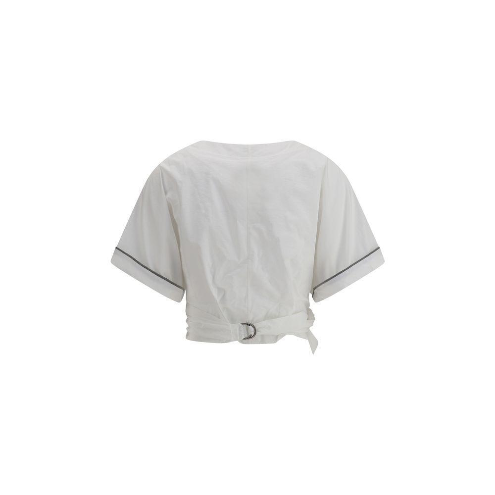 Brunello Cucinelli Buckle-knotted waist Blouse BR-M0F79FB206C600-XXS
