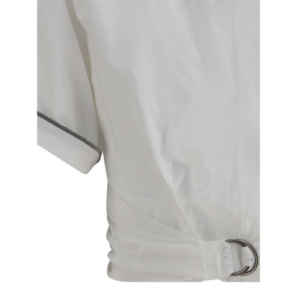 Brunello Cucinelli Buckle-knotted waist Blouse BR-M0F79FB206C600-XXS