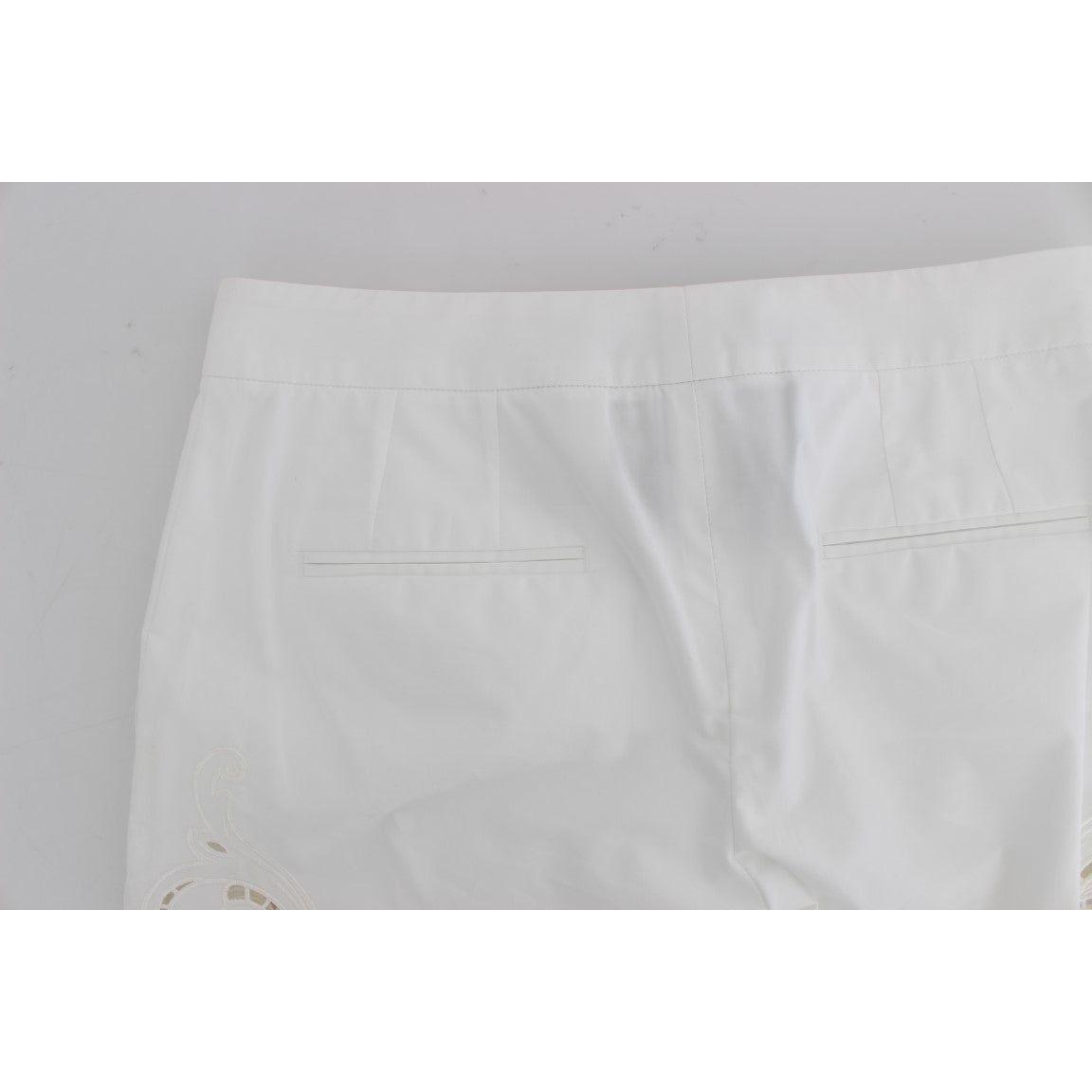 Dolce & Gabbana White Floral Cutout Dress Sicily Pants SIG20046-2