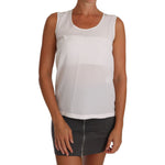 Dolce & Gabbana White Silk A-line Sleeveless Blouse T-Shirt Top TSH2670-38