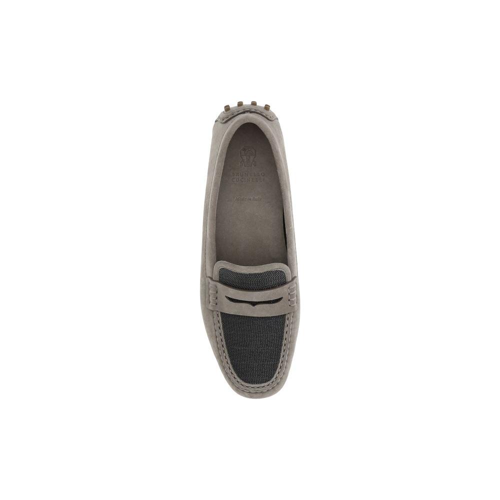 Brunello Cucinelli Suede Leather Loafers