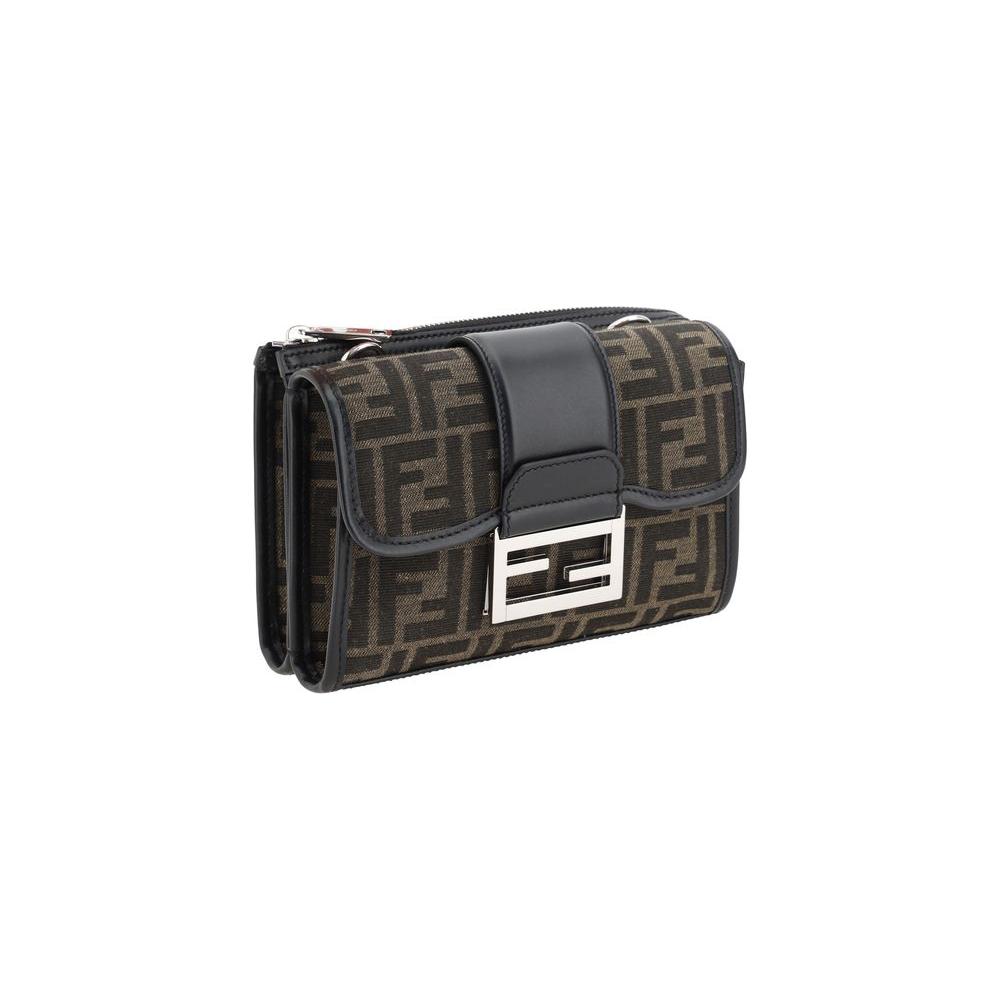 Fendi Double Baguette Shoulder Bag Fendi Dark Slate Gray