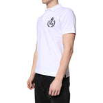 Dolce & Gabbana White Cotton Crown Collared Men Polo T-shirt TSH90006-44