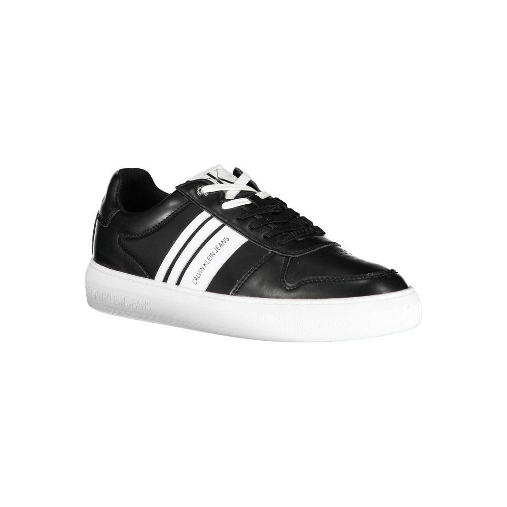 Calvin Klein Black Polyester Men Sneaker Calvin Klein Dark Slate Gray