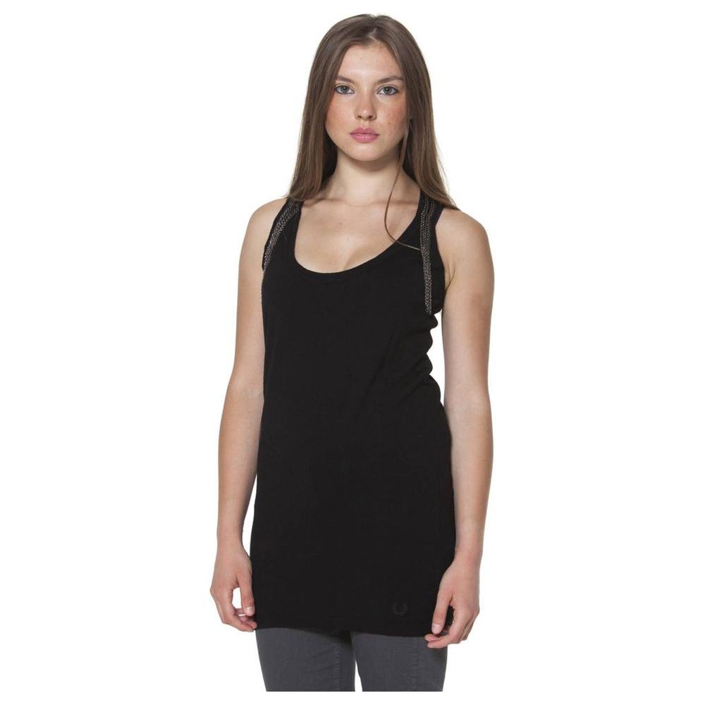 Fred Perry Black Polyester Tops & T-Shirt Fred Perry Tan