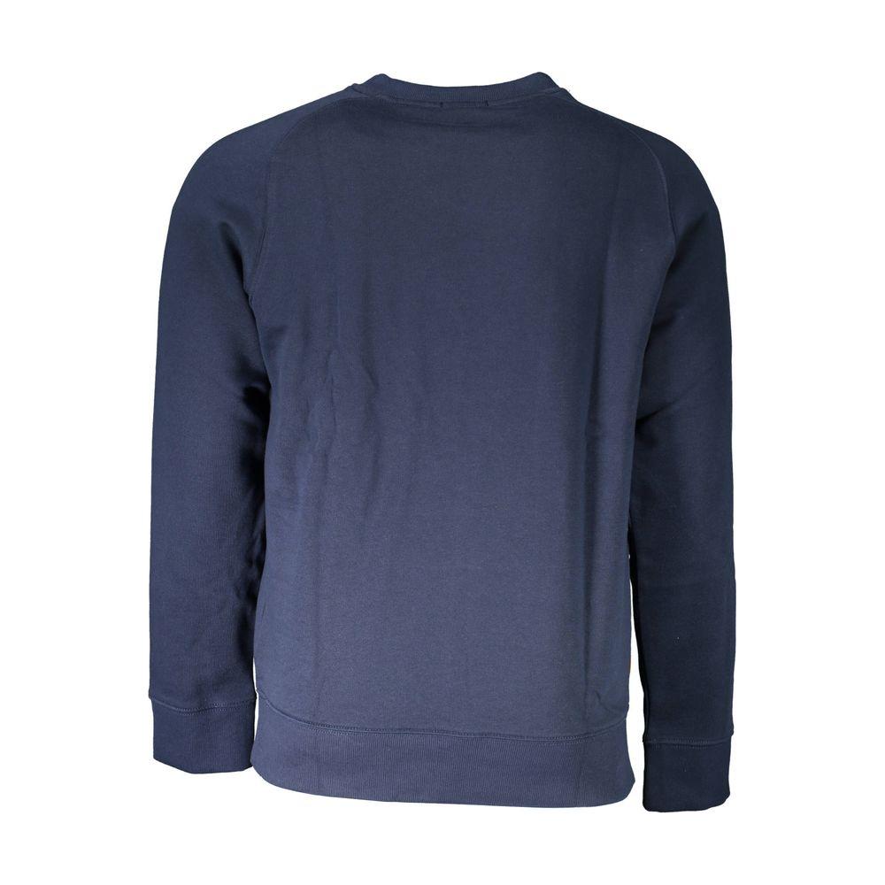 Timberland Blue Cotton Men Sweater Timberland Dark Slate Gray