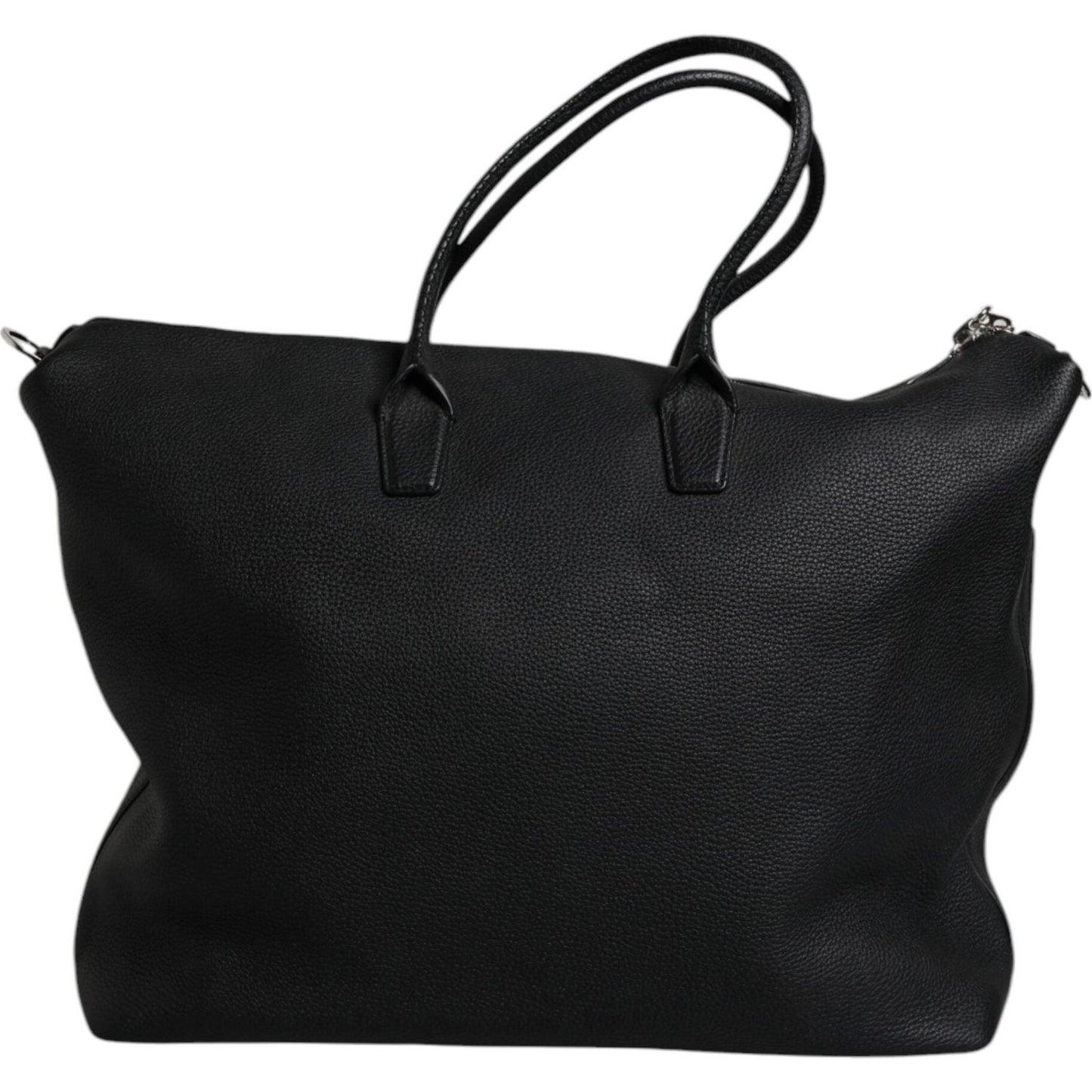 Dolce & Gabbana Black Calfskin Leather Hand Shoulder Duffle Bag BAG4377