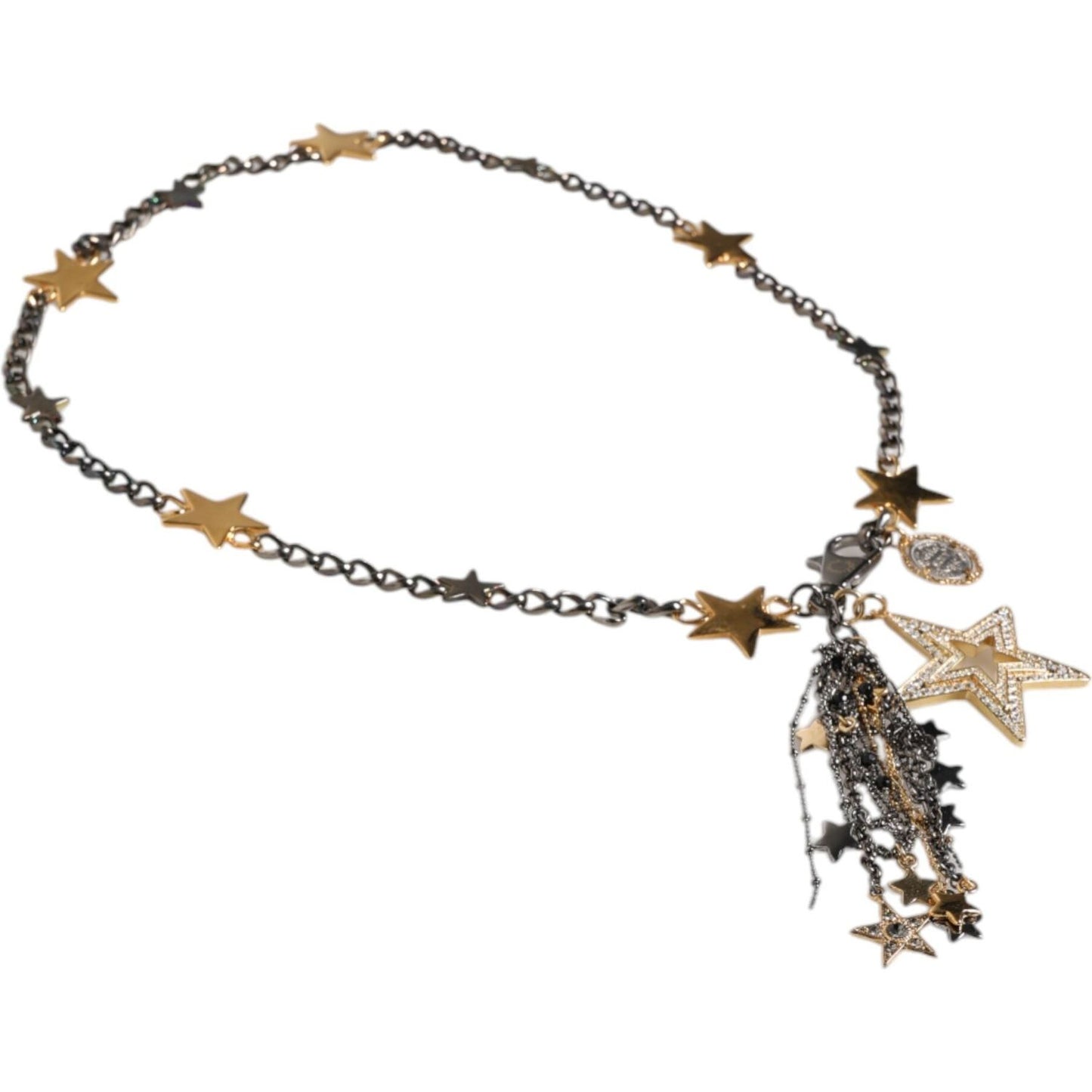 Dolce & Gabbana Silver Gold Brass Embellished Waist Chain Belt