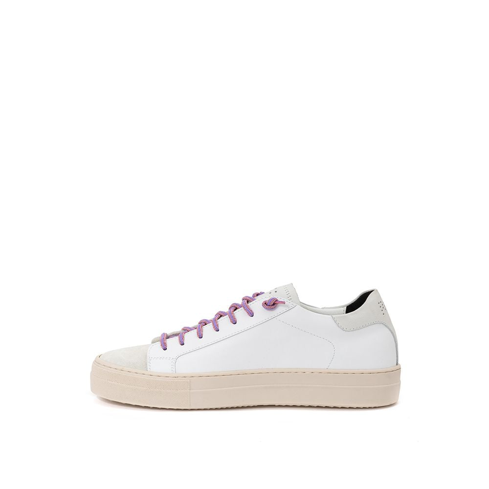 P448 White Leather Sneaker P448 Light Gray