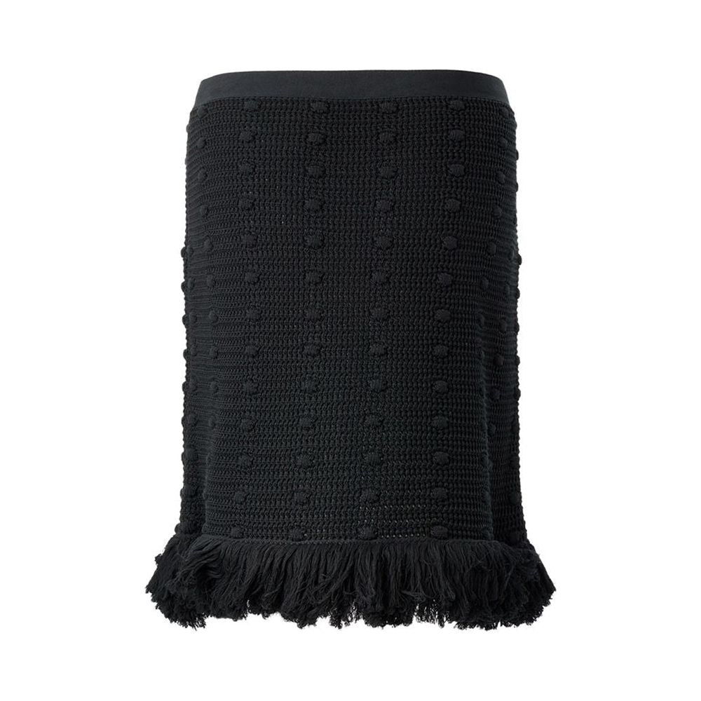 Bottega Veneta Elegant Black Cotton Skirt Bottega Veneta Black