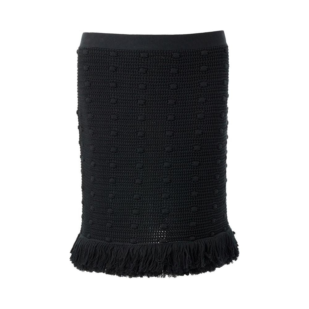 Bottega Veneta Elegant Black Cotton Skirt Bottega Veneta Black