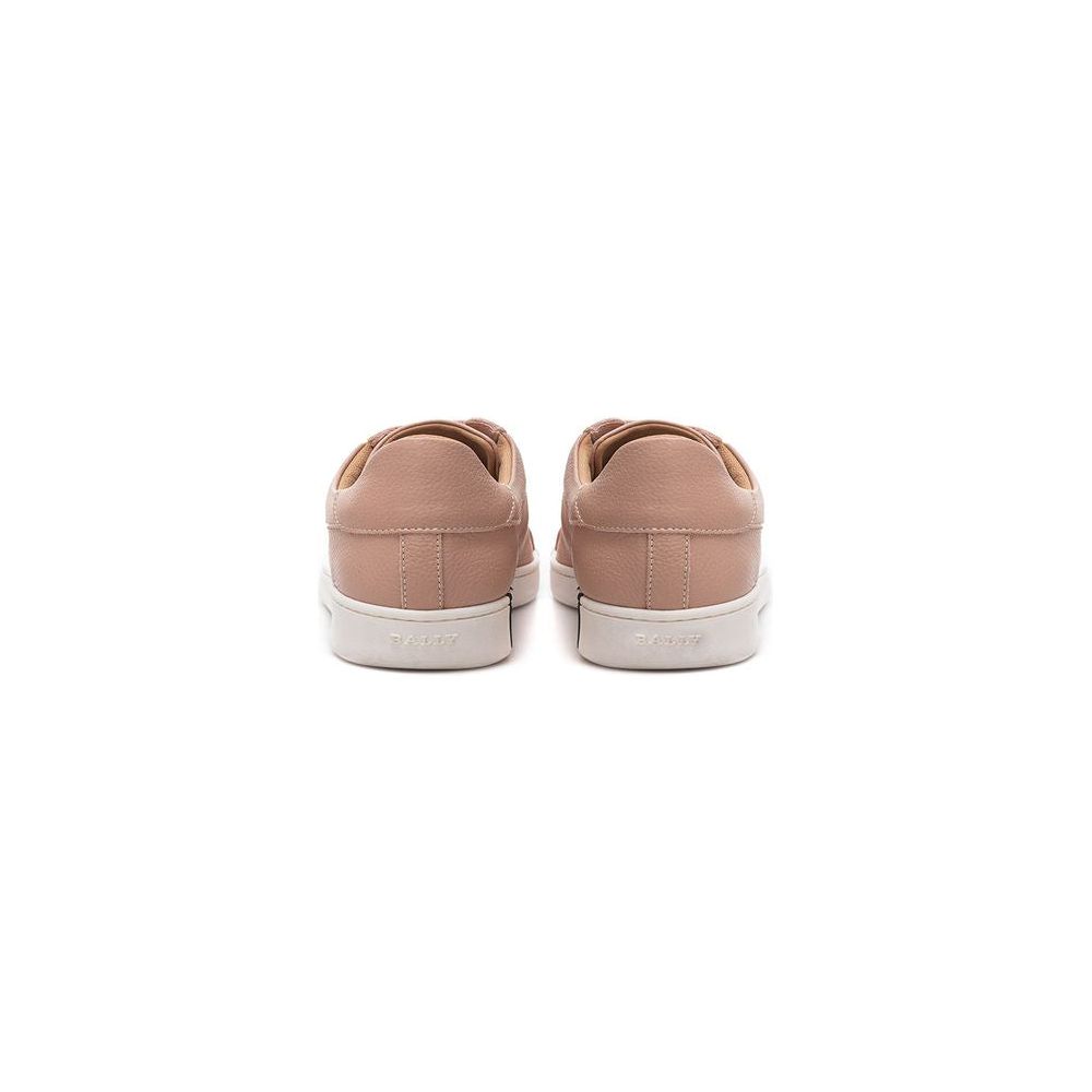 Bally Elegant Pink Leather Sneakers for Women Bally Rosy Brown