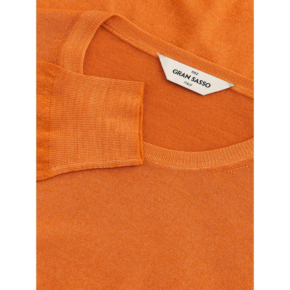 Gran Sasso Orange Wool Sweater Gran Sasso Chocolate