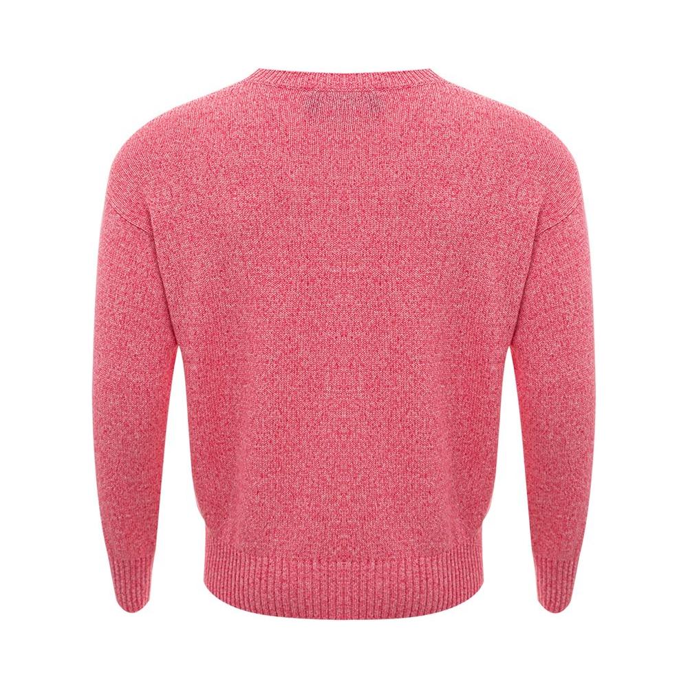 Gran Sasso Pink Cotton Sweater Gran Sasso Pale Violet Red