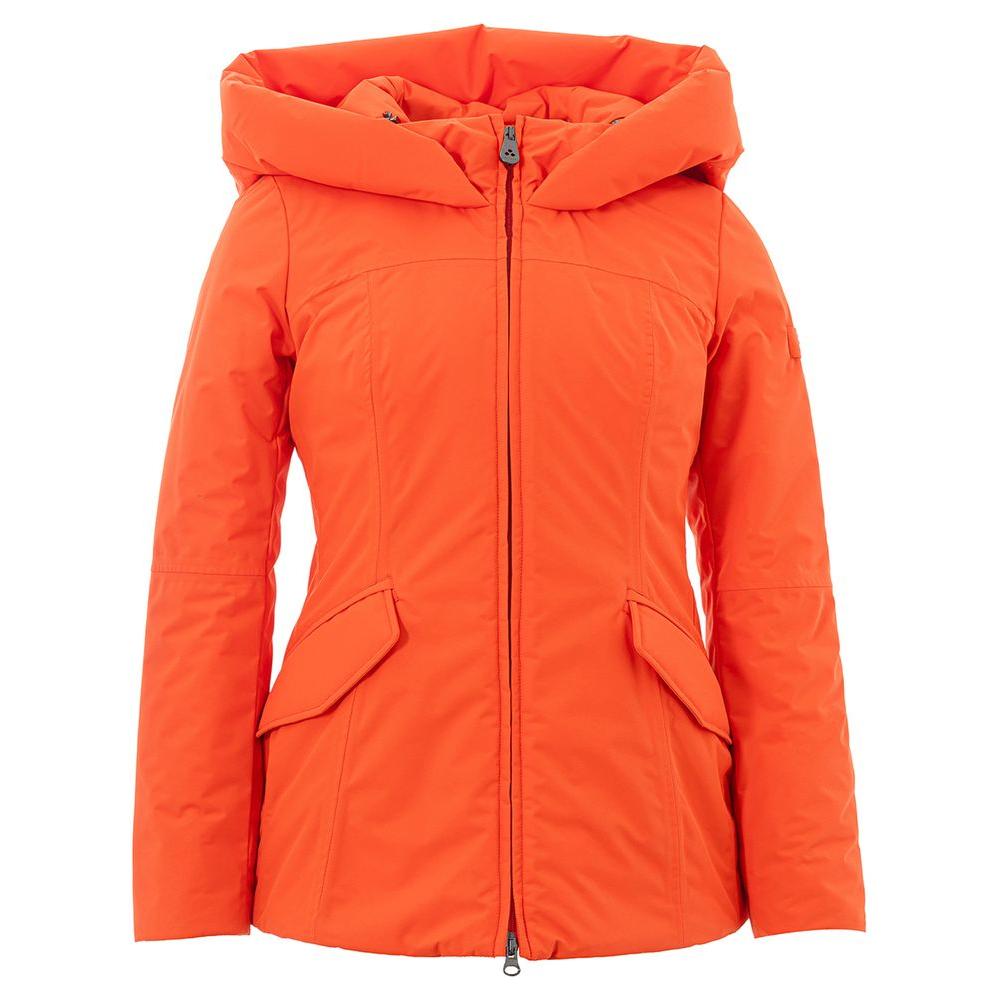 Peuterey Elegant Orange Polyester Jacket for Women Peuterey Tomato