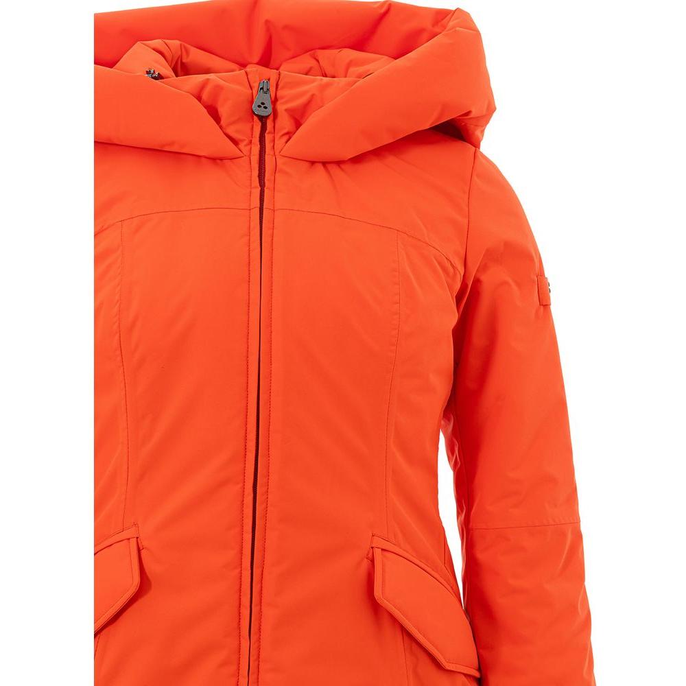 Peuterey Elegant Orange Polyester Jacket for Women Peuterey Tomato