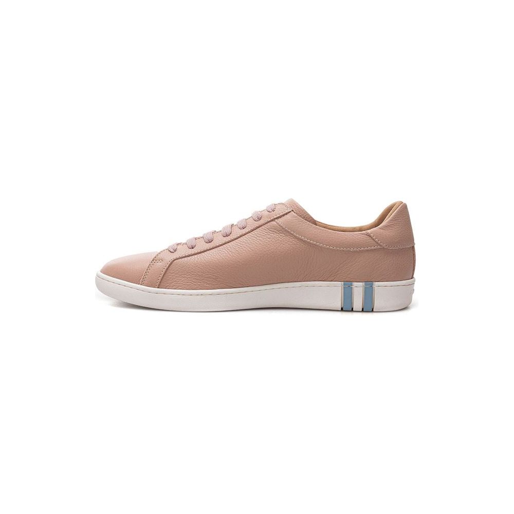 Bally Elegant Pink Leather Sneakers Bally Rosy Brown