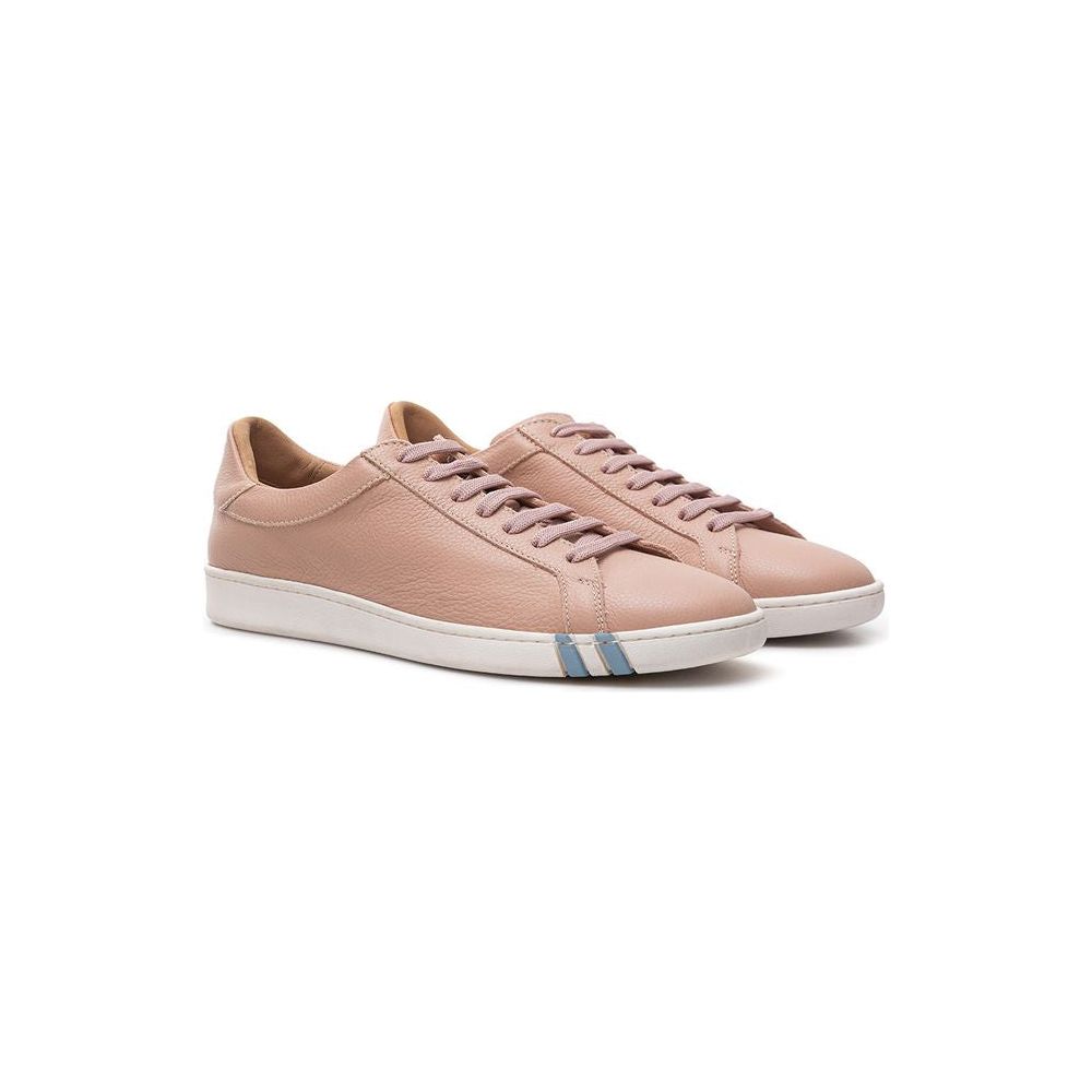 Bally Elegant Pink Leather Sneakers Bally Gray